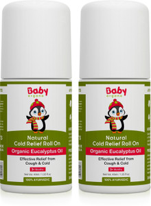 BabyOrgano Baby Cold Relief Natural Roll-On with Essential Oils for Cold & Blocked Nose Manual Nasal Aspirator