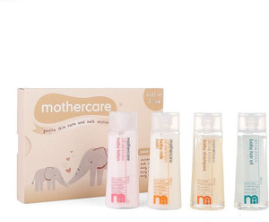 Mothercare Travel Pack | Gift of Love | Gentle Skin Care & Bath Solution | Pack of 4