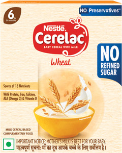 Nestle Cerelac Wheat Baby Food Cereal with No Refined Sugar & No Preservatives Cereal