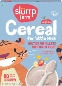Slurrp Farm No Refined Sugar Instant, Mixed Fruits and Rice Crispies Cereal