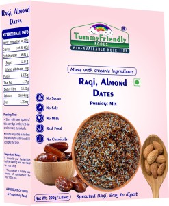 TummyFriendly Foods Sprouted Ragi, Almond, Dates Porridge Mix Cereal