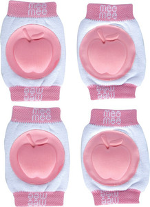 MeeMee Soft Baby Knee/Elbow Pads - (Pack of 2,Pink) Pink Baby Knee Pads