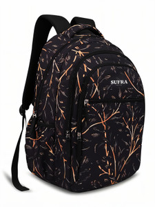 SUFRA Laptop Backpack Leather for Travel./College/Office (Black) 30 L Backpack