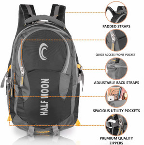 Half Moon Trekking Bag / Daytrip Hammer Backpack / Adventure Water Resistant Backpack For Unisex 45 L Laptop Backpack