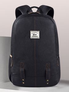 Gear Classic Leather without Anti Theft 28 L Laptop Backpack Black Black  Price in India