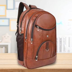 MICXO Faux leather Laptop Backpack/Casual Backpack College Travel For Men/Women 35 L Laptop Backpack
