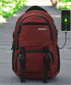 HOLME'S For School Bag/College Bag/For Unisex With USB Port And Rain Cover (1001) 40 L Laptop Backpack