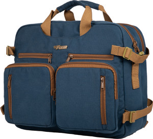F Gear Dyad Navy Canvas 2in1 Messenger Bag 21 L Laptop Backpack