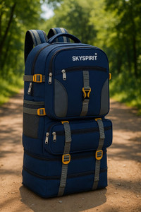 sky spirit 65L Expandable Backpack for Travel, Trekking, Hiking & Camping | Water-Resistant 65 L Backpack