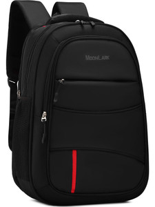 MOONLARK Large 35L Laptop Backpack with Rain Cover (Black) - Image 1