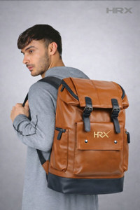 HRX by Hrithik Roshan Leather Anti Theft Casual bag witH USB PORT 35 L Laptop Backpack