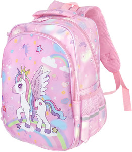 STORITE Unicorn School Bag for Kids Girls Stylish Durable Water-Resistant Backpack 10 L Backpack