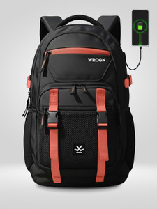 WROGN Unisex Ashper 2.0 with USB Port, Rain Cover and Reflective Strip 42 L Laptop Backpack
