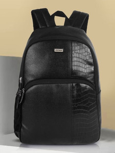 Veneer Classy Vegan Leather Croco Fusion Business Office College Travel Unisex Backpack 25 L Laptop Backpack