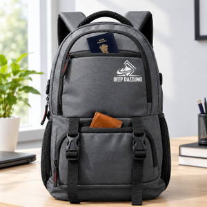 DEEP DAZZLING |Office/College/School Bag ASHPER Unisex with USB Port and Rain Cover (Black) 40 L Laptop Backpack