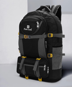 Fast look Expandable Travel Rucksack for Outdoor Sport Camping Hiking Trekking Bag-Black 60 L Backpack