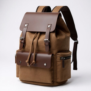 bipo denim laptop backpack canvas vegan leather jeans college bag for men and women 28 L Backpack