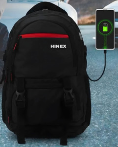 HouseOfCommon 40L Laptop Backpack with USB Port and Rain Cover (Black) - Image 5