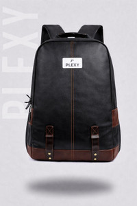 PLEXY Fauxy Leather Water Resistant Anti Theft Laptop Backpack 33 L Laptop Backpack