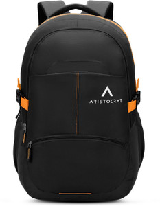 ARISTOCRAT Charge Laptop Backpack, 32L With Multiple Utility Pockets & Rain Cover - Black 32 L Laptop Backpack