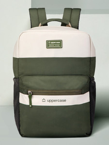 Uppercase Vegan Leather 15'' , Rainproof Zippers Dark 17 L Laptop Backpack