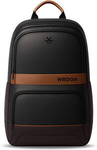 WROGN Classic Anti Theft Faux Leather Office/Travel/College with 15.6" Sleeve for Men 30 L लैपटॉप बैकपैक