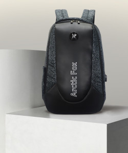 Arctic Fox Alarm Zipper System Anti-Theft Glitch Black 35 L Laptop Backpack