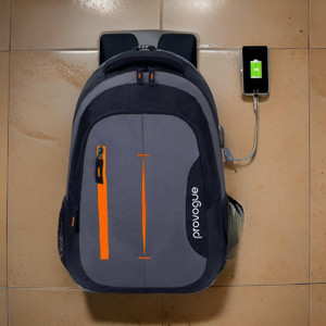PROVOGUE laptop backpack unisex with usb charging port.water Resistant(Black) 36 L Backpack