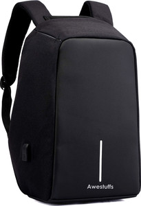 AweStuffs Anti Theft Backpack 15.6 Inch Classic Laptop Bag with USB Charging Port 30 L Laptop Backpack