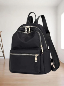 TREMBLAY Elegant Black Backpack for Ladies | Durable Zipper Closure Bag 10 L Backpack
