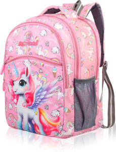PERFECT GENIUS Unicorn Printed Kids School Bag for Girls / Boys | 3 to 9 Years 24 L Backpack