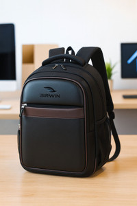 Airwin Premium Leather Backpack Stylish & Durable Perfect for Work, Travel & Daily Use 28 L Laptop Backpack