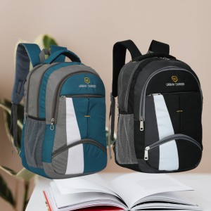 urban carrier UC-1061 Pack of 2 combo Bag office/school/college Waterproof 45 L Laptop Backpack