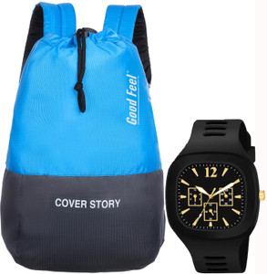 GoodFeel POLYSTER WATERPROOF STRONG BACKPACK WITH SQUARE ANALOG