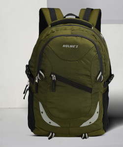HOLME'S Laptop Backpack 1008 Unisex Spacy With Rain Cover And Reflective Strip 35 L Backpack