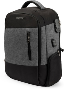 NOVEX Anti Theft Water Resistant 15.6" Bag With Rain Cover & Shoe Compartment 25 L Trolley Laptop Backpack