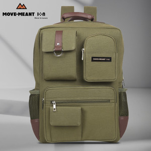 MOVE-MEANT Aurora 35L Green Canvas Laptop Backpack for Men and Women 35 L Laptop Backpack