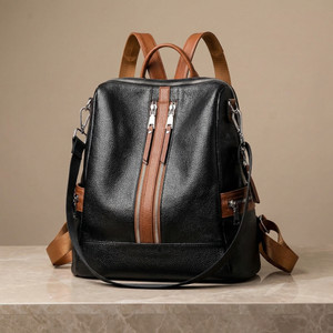 Dayalaxmi Fashion black pu leather anti theft women backpack | office casual backpack 20 L बैकपैक