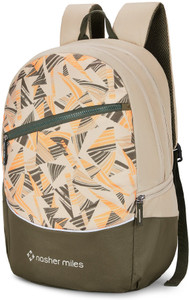 NASHER MILES Botany Backpack | 2 compartment/Casual/Rain Cover/College/School| Cream 39L 39 L Laptop Backpack
