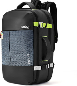 SAFARI Seek Expandable Unisex with Suitcase compartment 45 L Large Laptop  Backpack Black Price in India