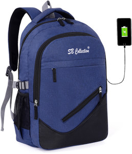 SBCOLLECTION Premium Bags With USB Attached Feature Daily Commute of School College Office 34 L Laptop Backpack