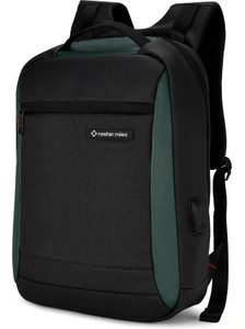 NASHER MILES Madison Laptop Backpack for Men & Women|Ideal For Office |22L,Black Olive 22 L Laptop Backpack