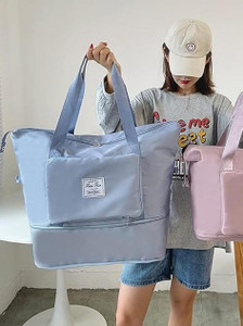 Remang JyotiClc Foldable Travel Duffel Bag, Large Capacity Folding Travel Bag Small Waterproof Shoulder Bag