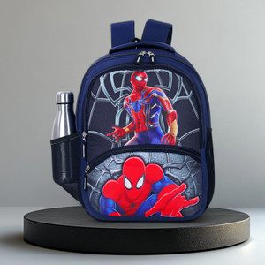CROPOUT Spiderman Print Kids Backpack School Bag for Boys Girls Age 3 to 8 Years School Bag