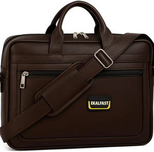 EKALFAST Men & Women Brown office bags 1 Laptop Messenger Bag वाटरप्रूफ