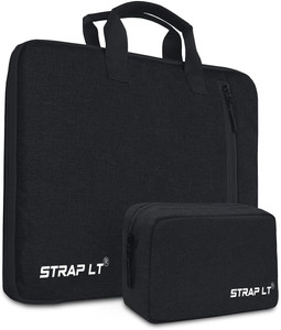 Straplt Laptop Sleeve Case 15.6-16 Inch 180 Degree Opening Handle Laptop Bag With Pouch Waterproof Laptop Sleeve/Cover