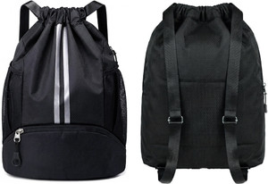 SLOVIC Drawstring Bag | Black | Waterproof Backpack