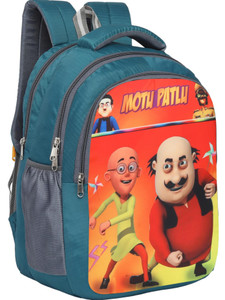 AAZAA Motu Patlu Nice Quality Suitable for Nursery to 1st Class Standard Boys & Girls Waterproof School Bag