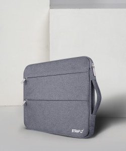 Straplt Laptop Sleeve Carrying Case 15.6-16 Inch Compatible with 16 Inch MacBook Pro,15 Inch Surface Book 3/Laptop 4,HP Pavilion,Asus Acer Samsung Chromebook,Computer Cover Bag with Handle,Grey Waterproof Laptop Sleeve/Cover