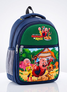 SEAKING Motu Patlu Little Explorer Premium Kids School Backpack Waterproof Backpack
